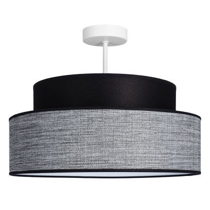 Nadgradni lestenec GRACE 1xE27/60W/230V črna/siva