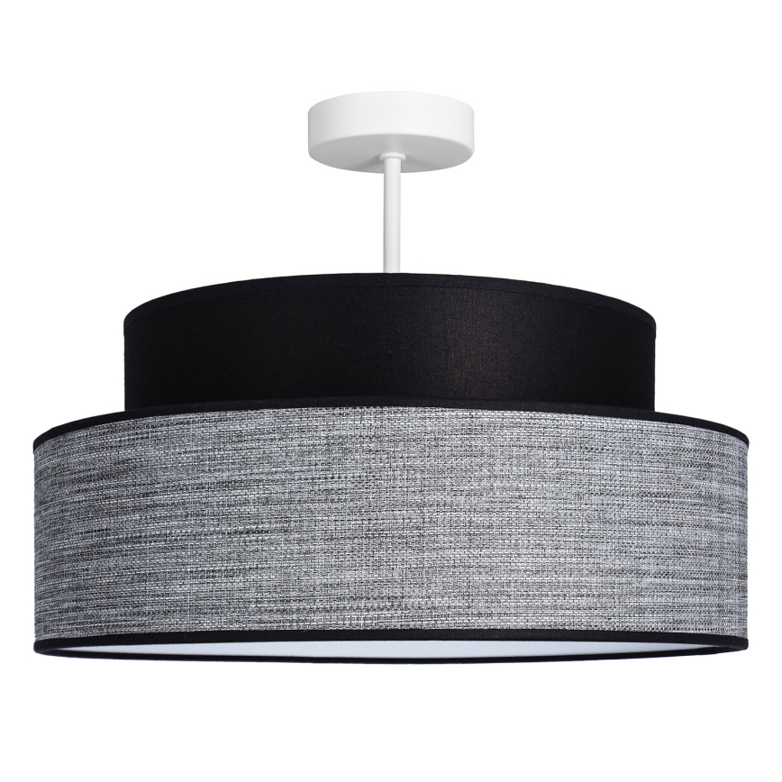 Nadgradni lestenec GRACE 1xE27/60W/230V črna/siva
