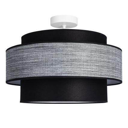 Nadgradni lestenec GRACE 1xE27/60W/230V črna/siva
