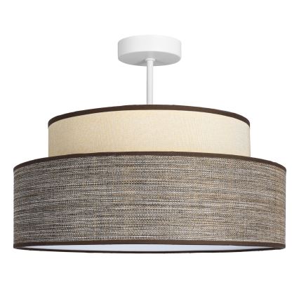 Nadgradni lestenec GRACE 1xE27/60W/230V krem barva/rjava