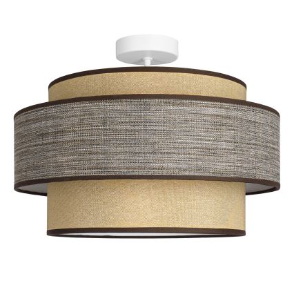 Nadgradni lestenec GRACE 1xE27/60W/230V krem barva/rjava