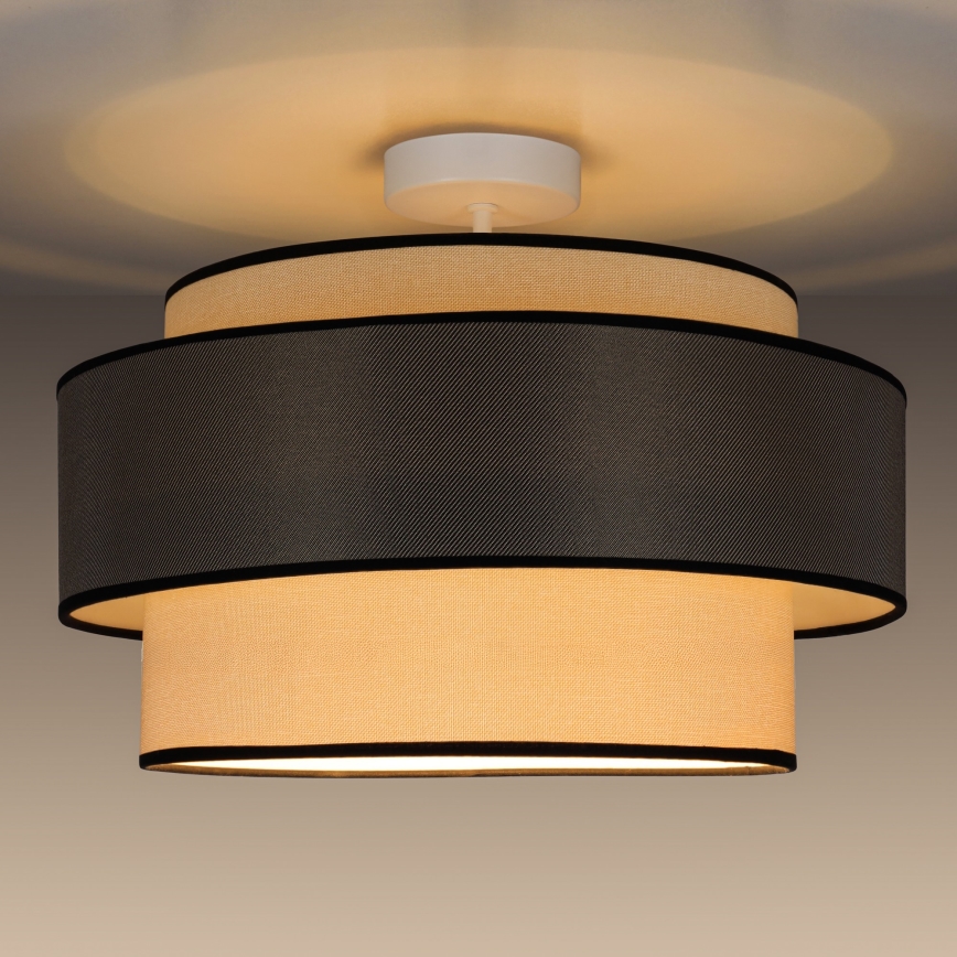 Nadgradni lestenec GRACE 1xE27/60W/230V krem barva/siva