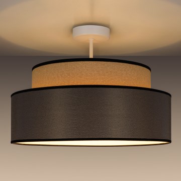 Nadgradni lestenec GRACE 1xE27/60W/230V pr. 40 cm bež/rjava