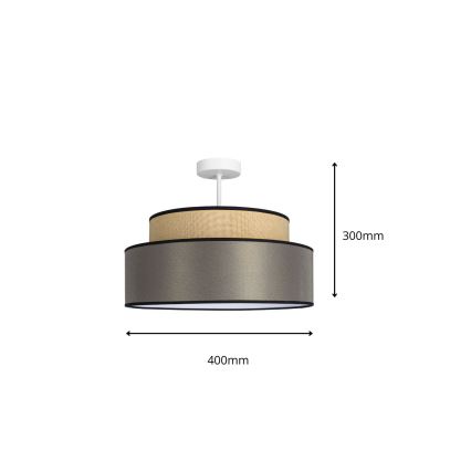 Nadgradni lestenec GRACE 1xE27/60W/230V pr. 40 cm bež/rjava