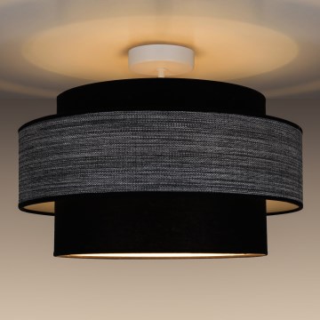 Nadgradni lestenec GRACE 1xE27/60W/230V pr. 40 cm črna/siva