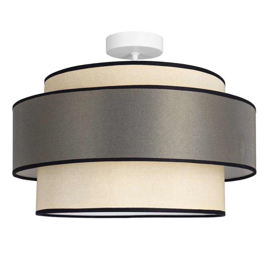 Nadgradni lestenec GRACE 1xE27/60W/230V pr. 40 cm krem barva/siva
