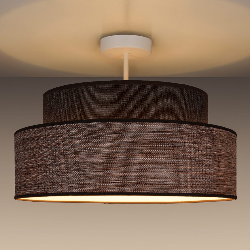 Nadgradni lestenec GRACE 1xE27/60W/230V pr. 40 cm rjava/bež