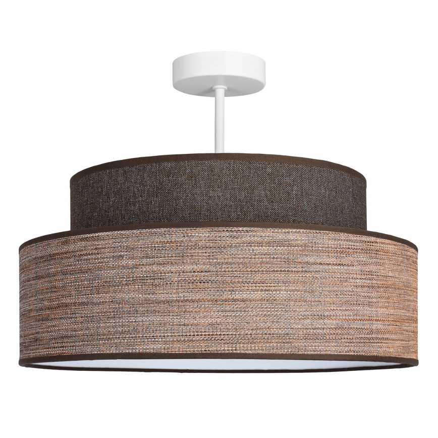 Nadgradni lestenec GRACE 1xE27/60W/230V pr. 40 cm rjava/bež