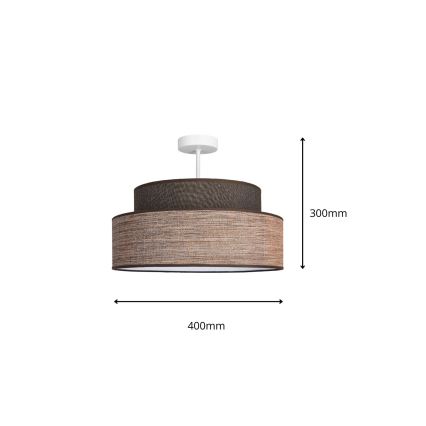 Nadgradni lestenec GRACE 1xE27/60W/230V pr. 40 cm rjava/bež