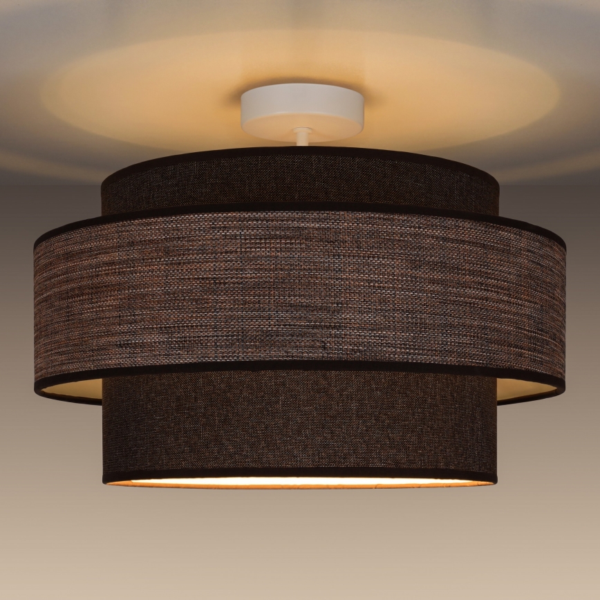 Nadgradni lestenec GRACE 1xE27/60W/230V pr. 40 cm rjava/bež
