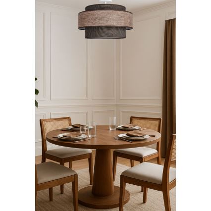 Nadgradni lestenec GRACE 1xE27/60W/230V pr. 40 cm rjava/bež