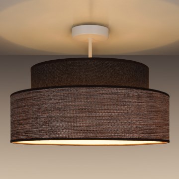 Nadgradni lestenec GRACE 1xE27/60W/230V rjava/bež