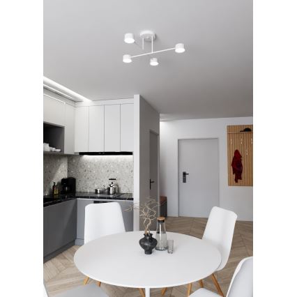 Nadgradni lestenec HALO 4xGX53/10W/230V bela