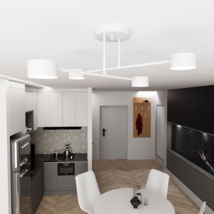 Nadgradni lestenec HALO 4xGX53/10W/230V bela