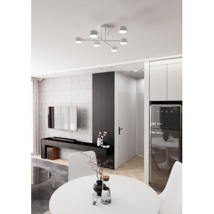Nadgradni lestenec HALO 6xGX53/8W/230V bela