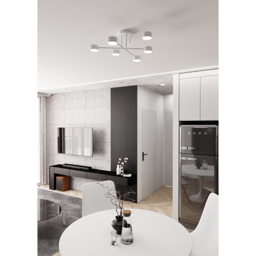 Nadgradni lestenec HALO 6xGX53/8W/230V bela