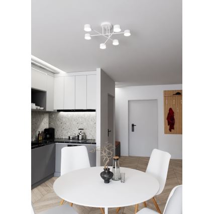 Nadgradni lestenec HALO 6xGX53/8W/230V bela