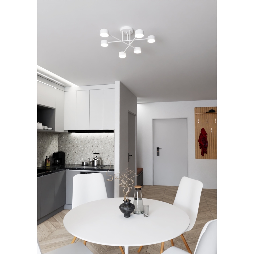 Nadgradni lestenec HALO 6xGX53/8W/230V bela