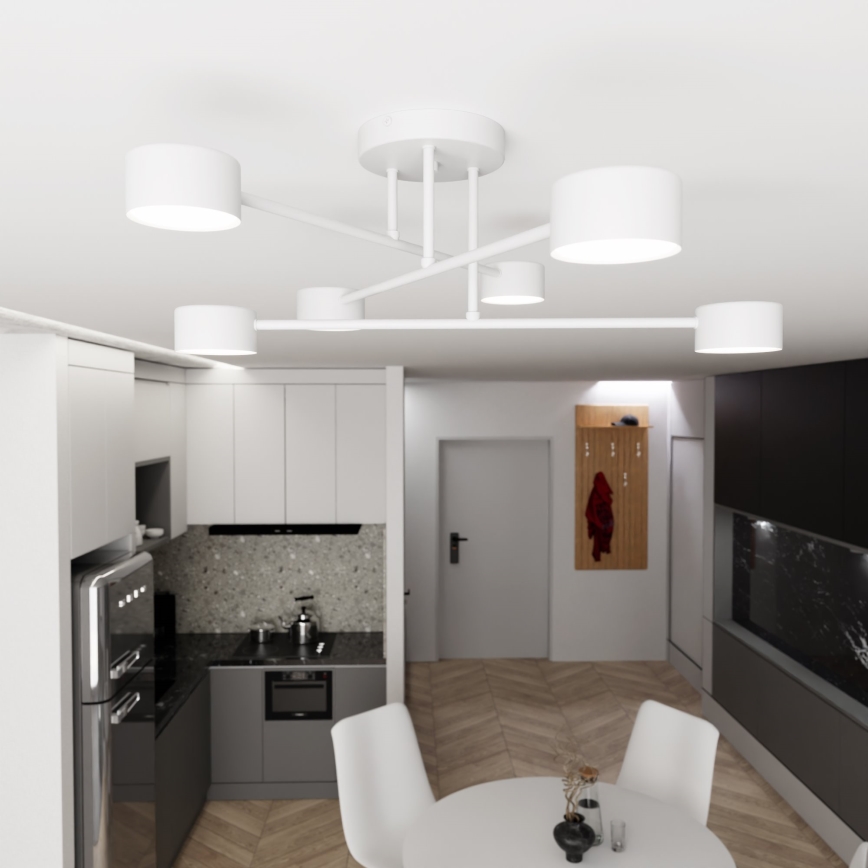 Nadgradni lestenec HALO 6xGX53/8W/230V bela