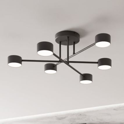 Nadgradni lestenec HALO 6xGX53/8W/230V črna
