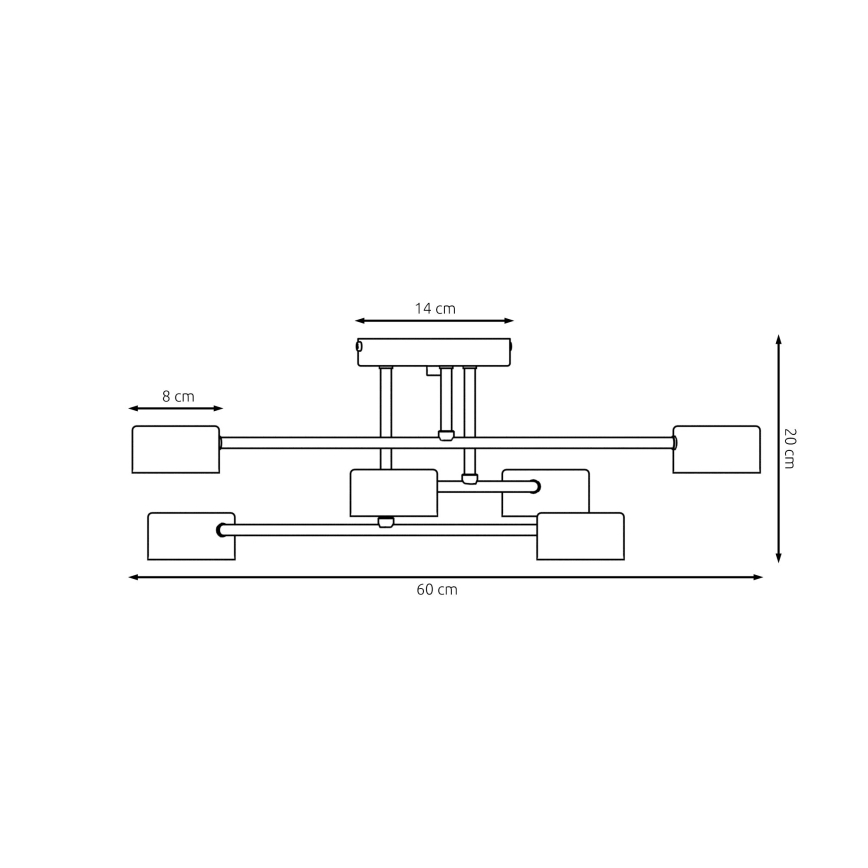 Nadgradni lestenec HALO 6xGX53/8W/230V črna