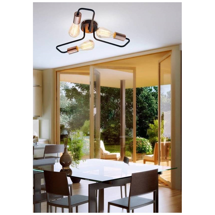 Nadgradni lestenec HERPE 3xE27/60W/230V