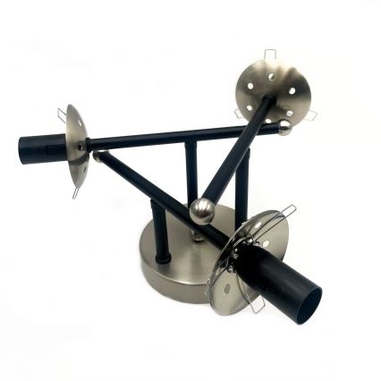 Nadgradni lestenec MALENA 3xE14/5W/230V črna/dimna