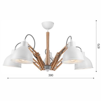 Nadgradni lestenec MARCELLO 5xE27/60W/230V - FSC certifikat
