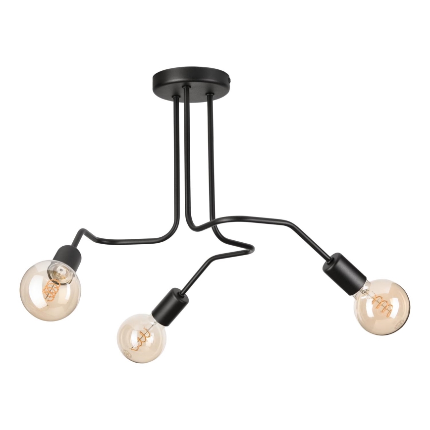 Nadgradni lestenec MATYLDA 3xE27/60W/230V črna