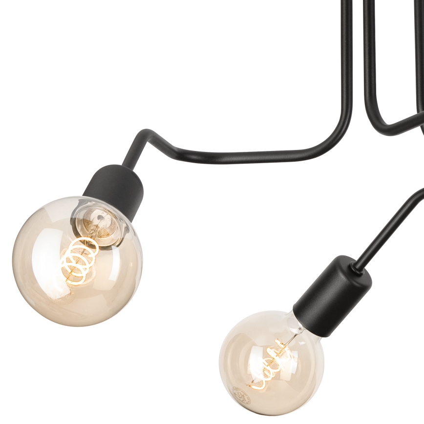 Nadgradni lestenec MATYLDA 3xE27/60W/230V črna