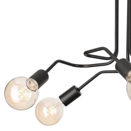 Nadgradni lestenec MATYLDA 5xE27/60W/230V črna