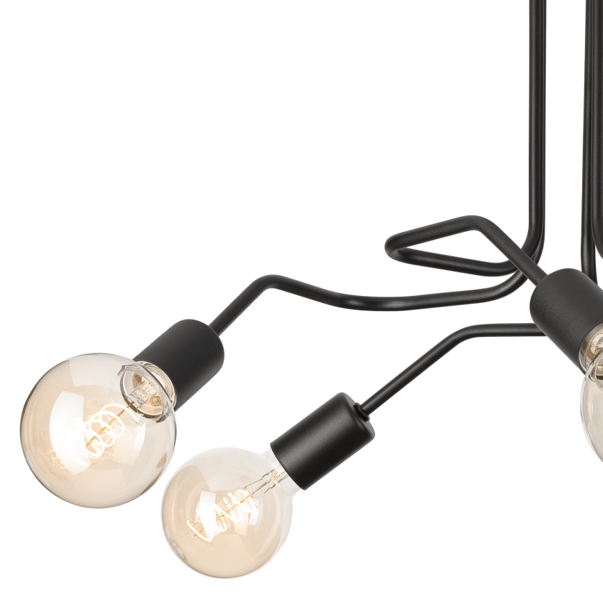 Nadgradni lestenec MATYLDA 5xE27/60W/230V črna