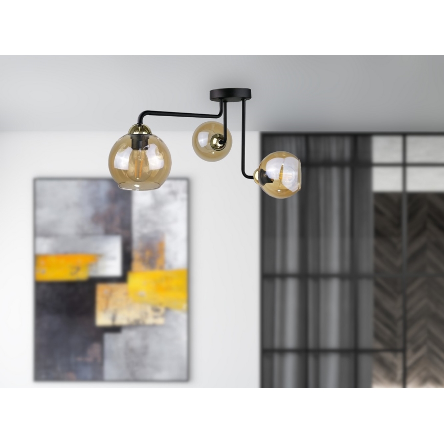 Nadgradni lestenec MONDE GOLD 3xE27/60W/230V