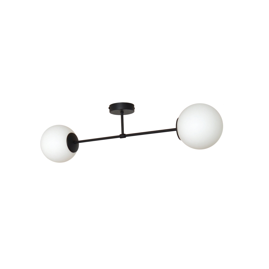 Nadgradni lestenec MOON 2xE27/15W/230V črna