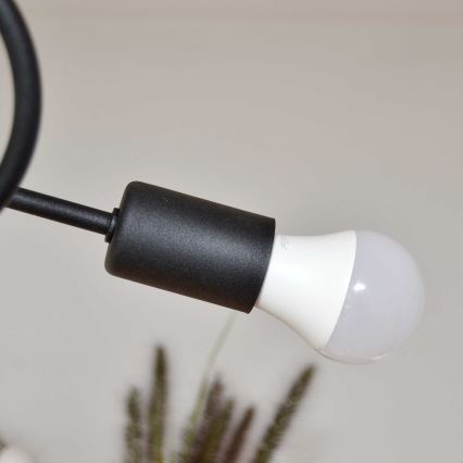 Nadgradni lestenec OXFORD 4xE27/15W/230V črna/vijolična