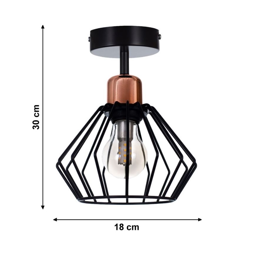 Nadgradni lestenec PORTO 1xE27/40W/230V