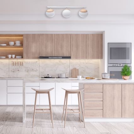 Nadgradni lestenec SFERA WOOD 3xE14/40W/230V