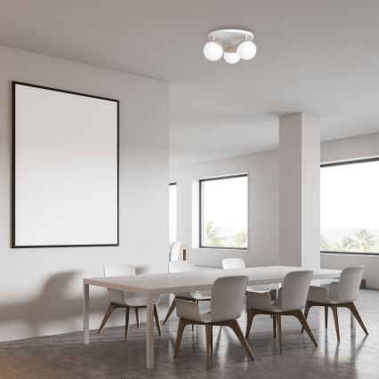 Nadgradni lestenec SFERA WOOD 3xE14/40W/230V