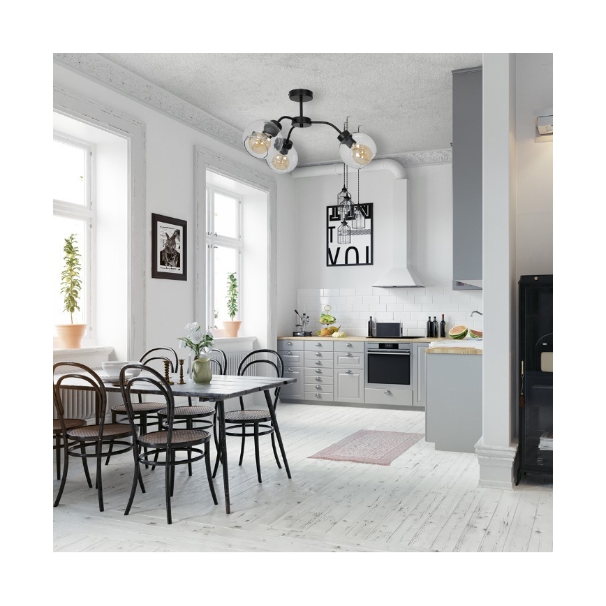 Nadgradni lestenec SOFIA 3xE27/60W/230V prozorna