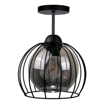 Nadgradni lestenec SOLO BLACK 1xE27/60W/230V črna/dimna