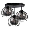 Nadgradni lestenec SOLO BLACK 3xE27/60W/230V pr. 30 cm