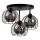 Nadgradni lestenec SOLO BLACK 3xE27/60W/230V pr. 30 cm
