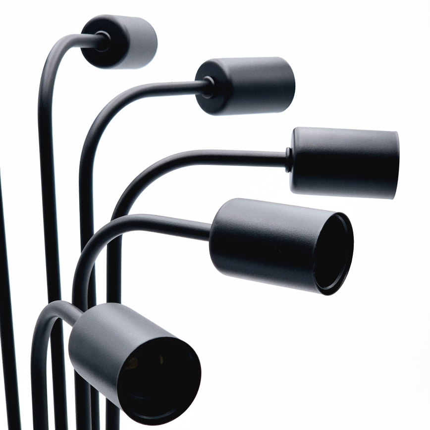 Nadgradni lestenec TRINITY 10xE27/15W/230V črna