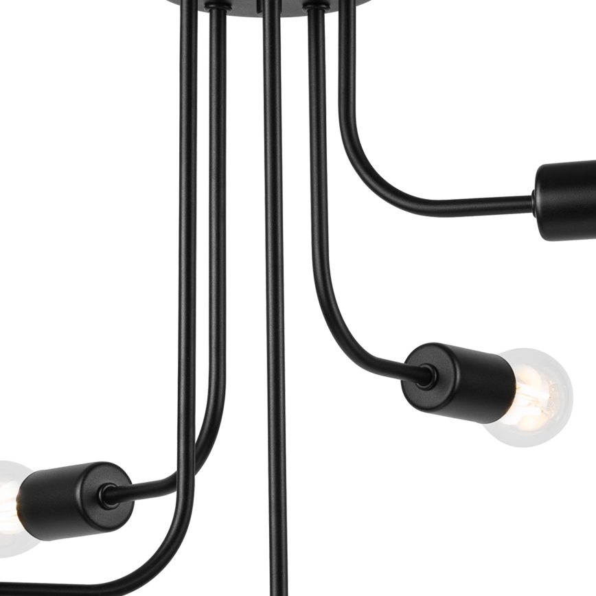 Nadgradni lestenec TRINITY 5xE27/15W/230V črna
