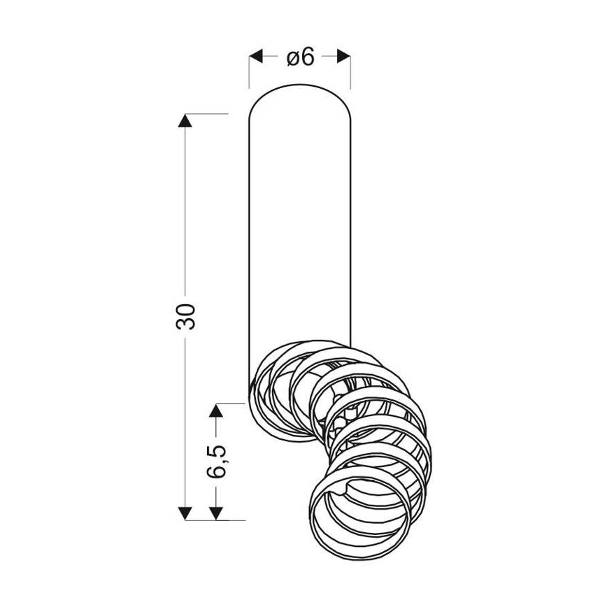 Nadgradni lestenec TUBA 1xGU10/50W/230V črna