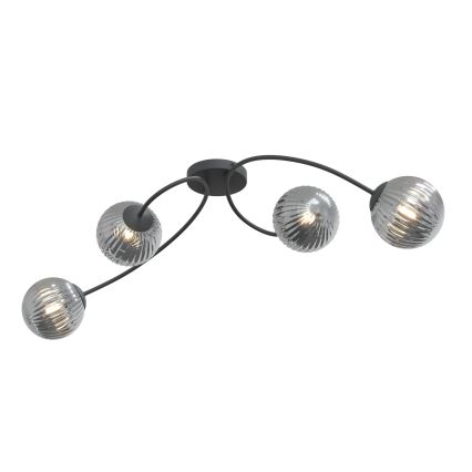 Nadgradni lestenec VIBRA 4xE14/10W/230V črna/siva