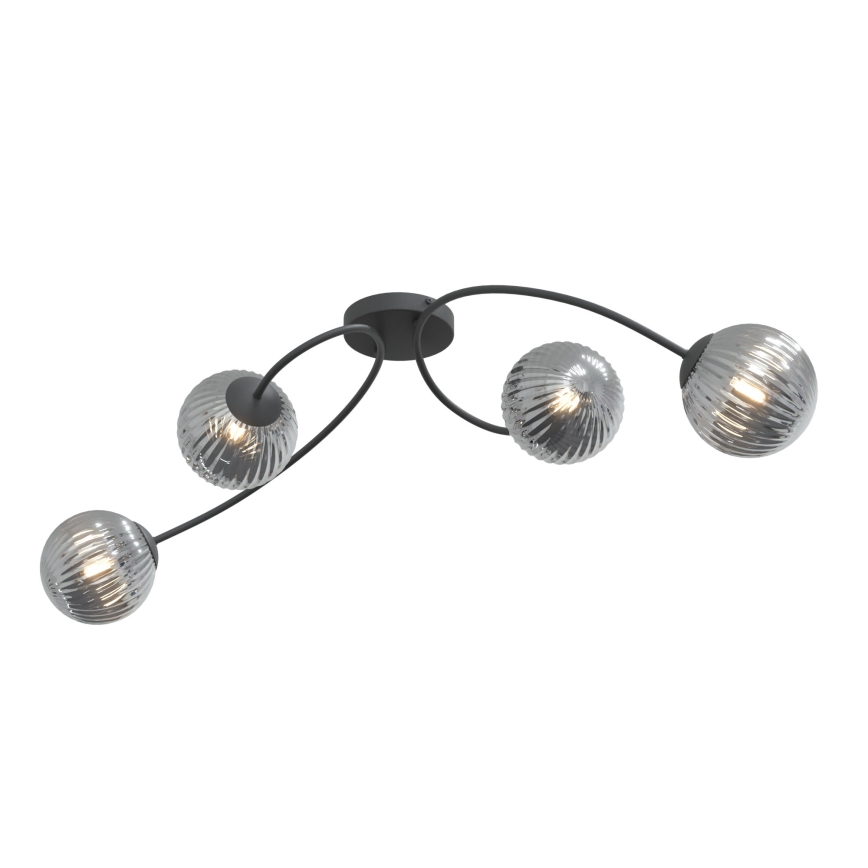 Nadgradni lestenec VIBRA 4xE14/10W/230V črna/siva