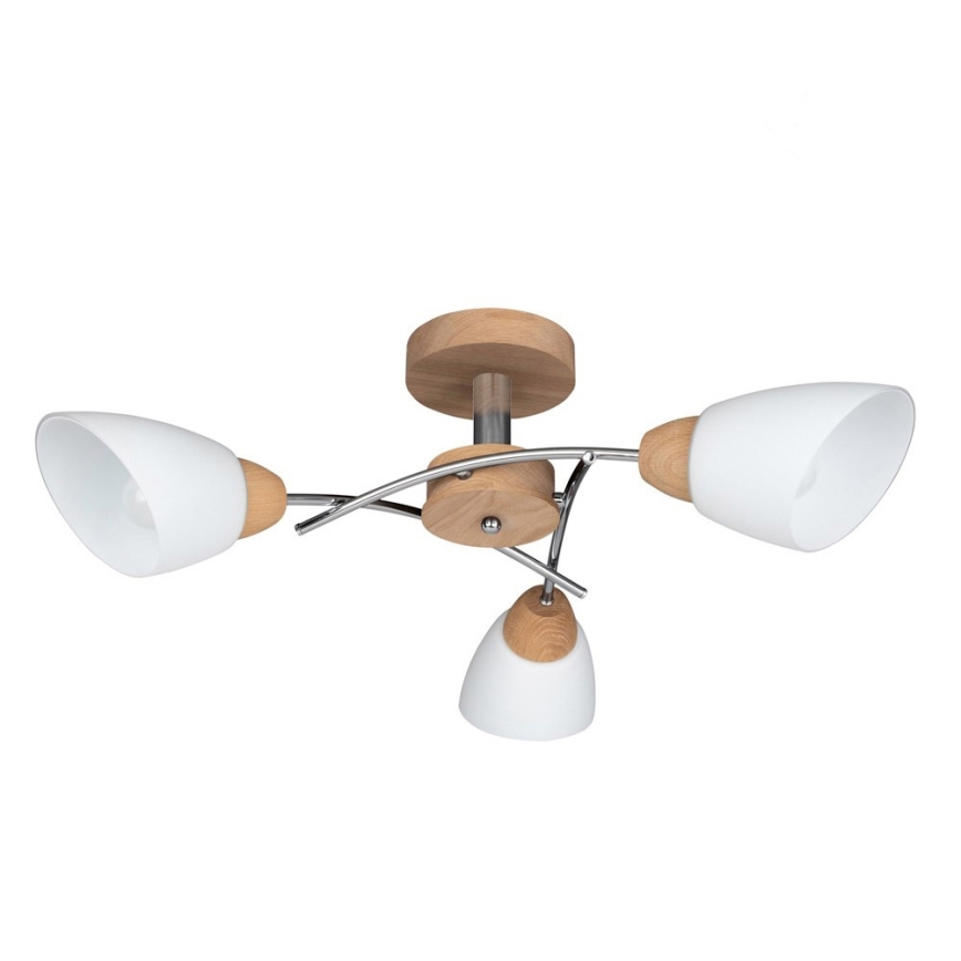 Nadgradni lestenec VILETTA 3xE27/60W/230V hrast