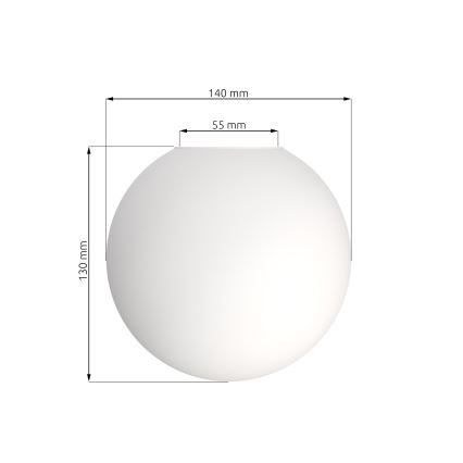 Nadomestni abažur za lestenec SOMA/SMART/GLAM/ROYAL/LINNEAR. Grlo E14, premer 14 cm, bel