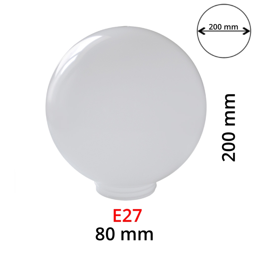 Nadomestni mlečni senčnik za stenska svetila PARK E27 pr. 20 cm